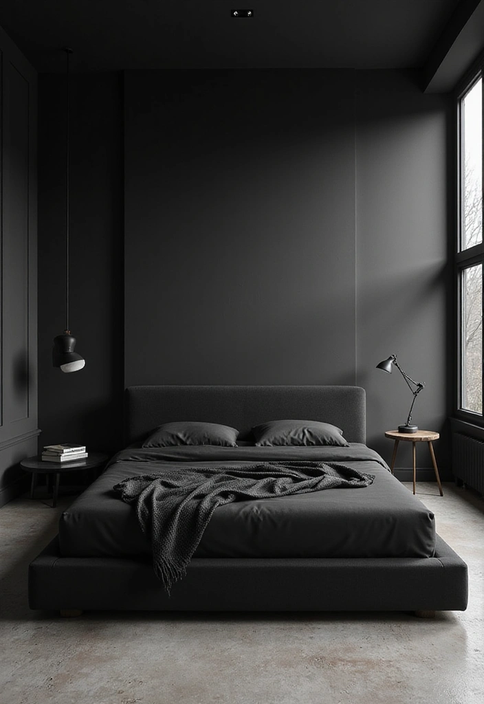 30 Black Aesthetic Bedroom Ideas That Are Sleek and Stylish - 29. Contemporary Bed Frames