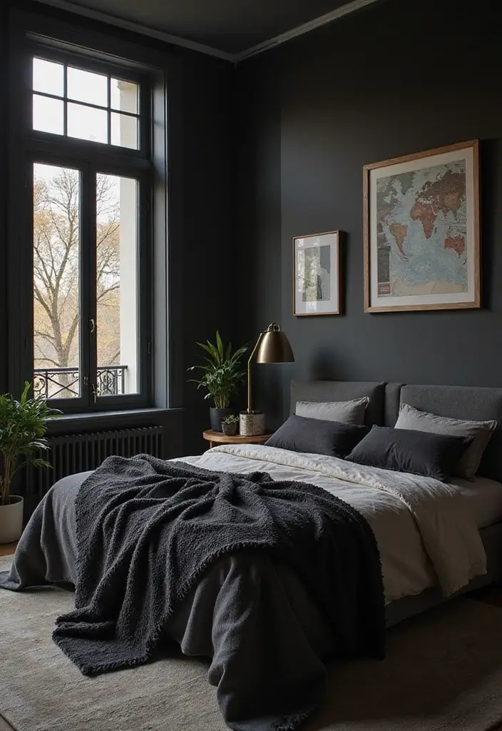 30 Black Aesthetic Bedroom Ideas That Are Sleek and Stylish - 30. Personal Touches