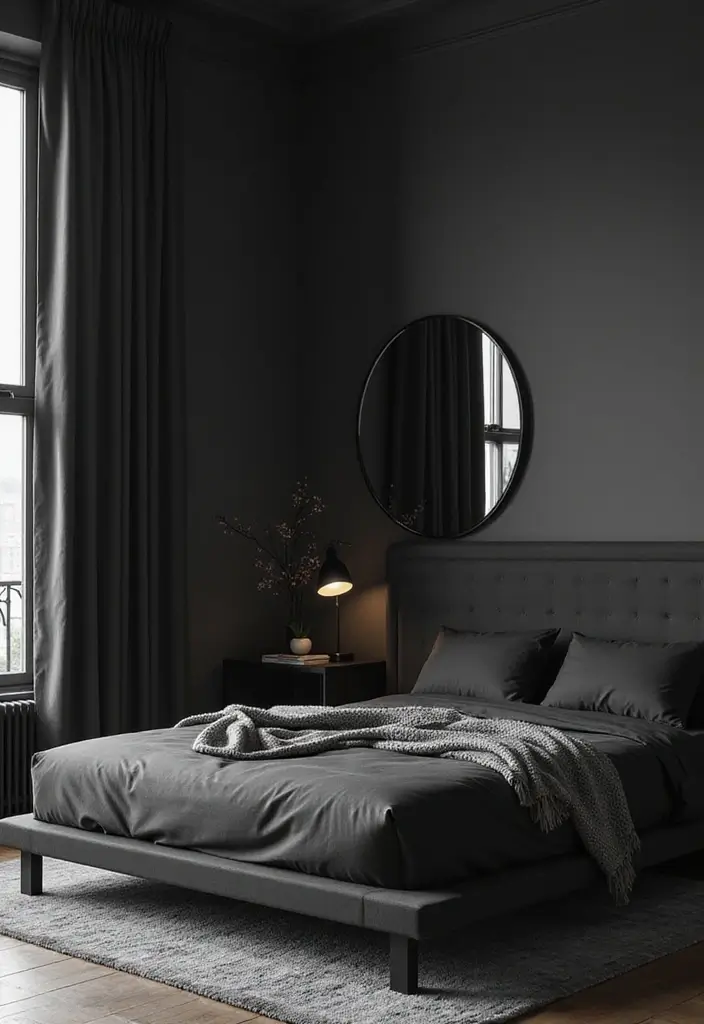 30 Black Aesthetic Bedroom Ideas That Are Sleek and Stylish - 5. Sleek Furniture Choices