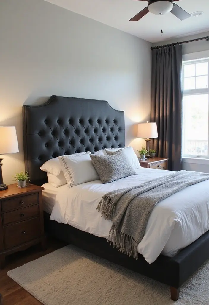 30 Black Headboard Bedroom Ideas That Make a Bold Statement - 18. Custom Creations