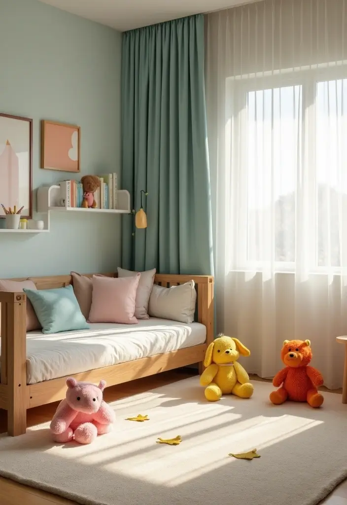 30 Brother and Sister Shared Bedroom Ideas That Balance Both Styles - 20. Play Zone with Soft Mat