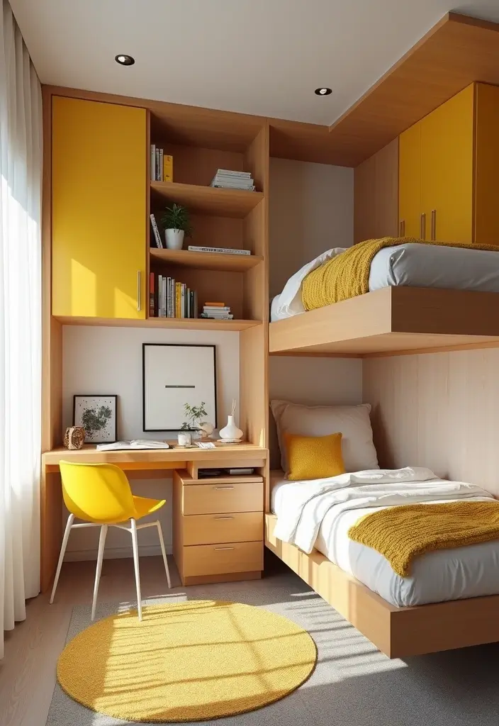 30 Brother and Sister Shared Bedroom Ideas That Balance Both Styles - 3. Modular Furniture Solutions
