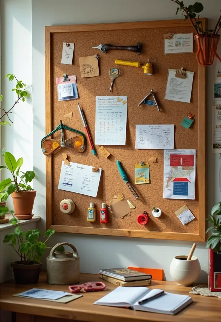 30 Cork Board Ideas for Bedroom Aesthetic That Inspire You Daily - 18. Hobbies and Interests Board