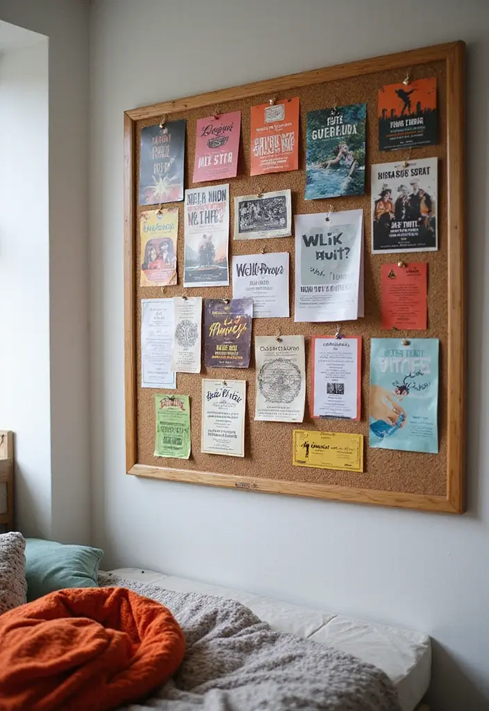 30 Cork Board Ideas for Bedroom Aesthetic That Inspire You Daily - 19. Local Events Board