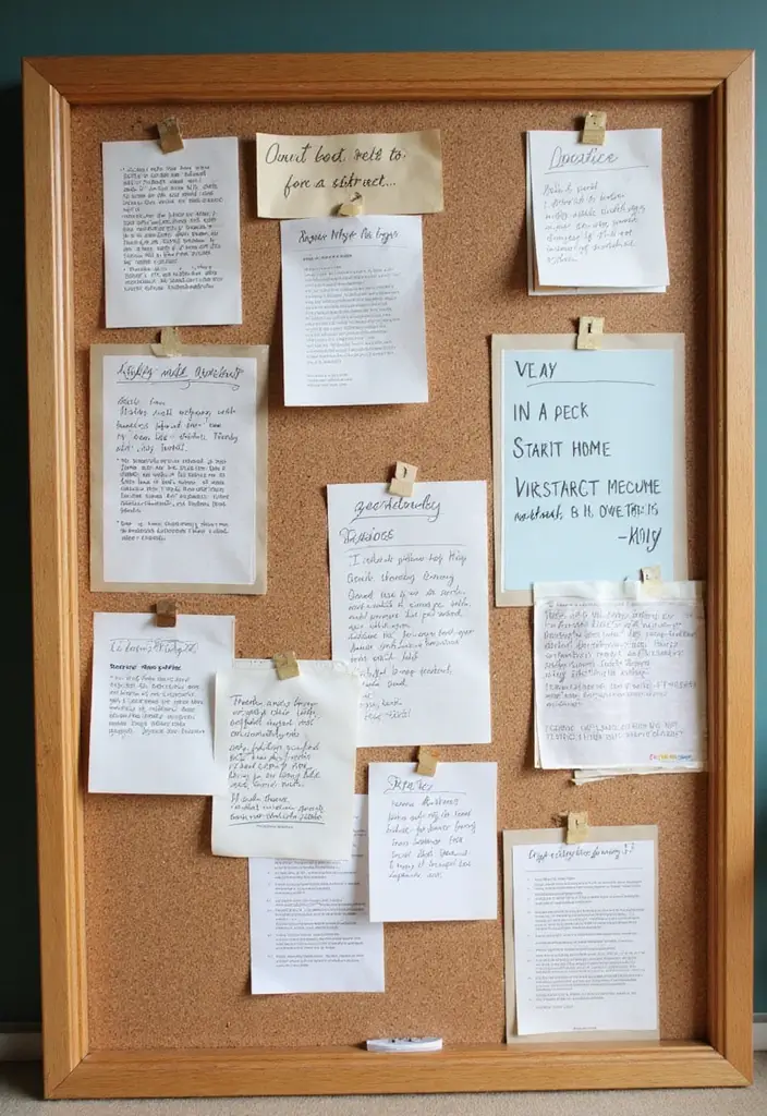 30 Cork Board Ideas for Bedroom Aesthetic That Inspire You Daily - 22. Personal Development Board