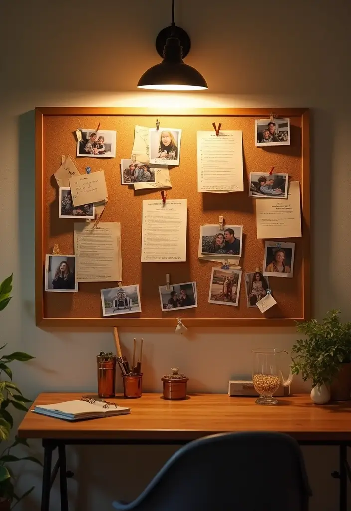 30 Cork Board Ideas for Bedroom Aesthetic That Inspire You Daily - 23. Family Connection Board