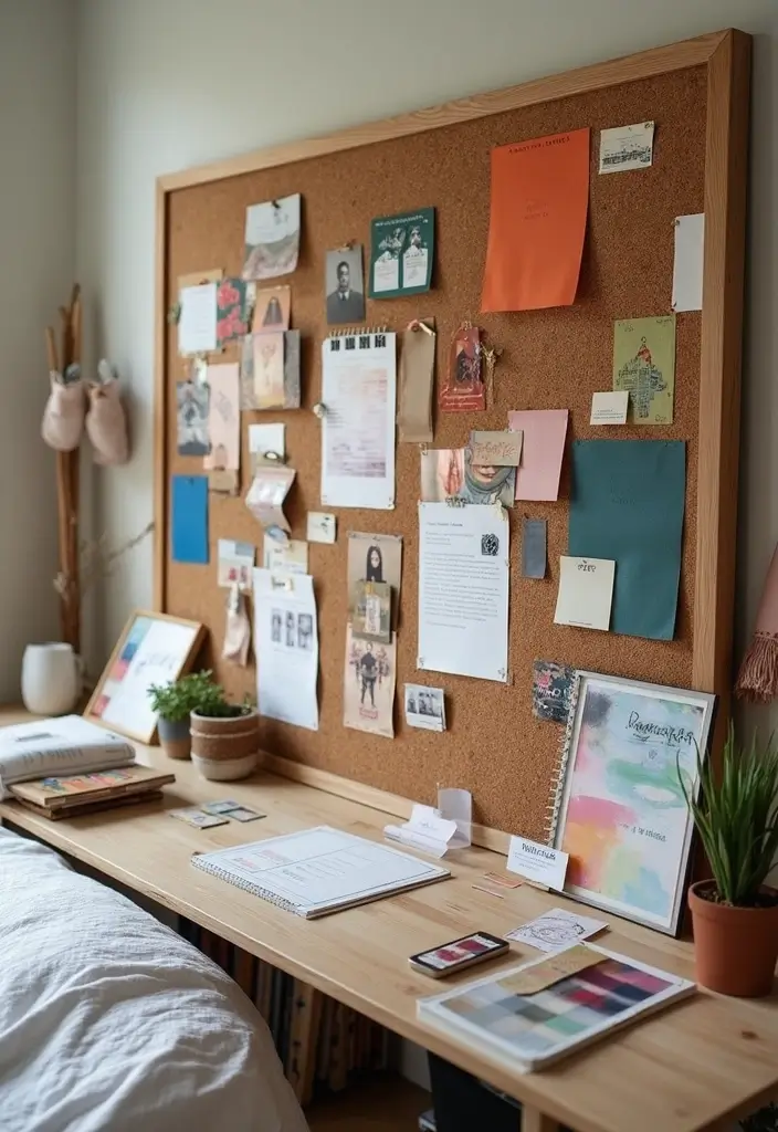 30 Cork Board Ideas for Bedroom Aesthetic That Inspire You Daily - 5. Mood Board for Creativity