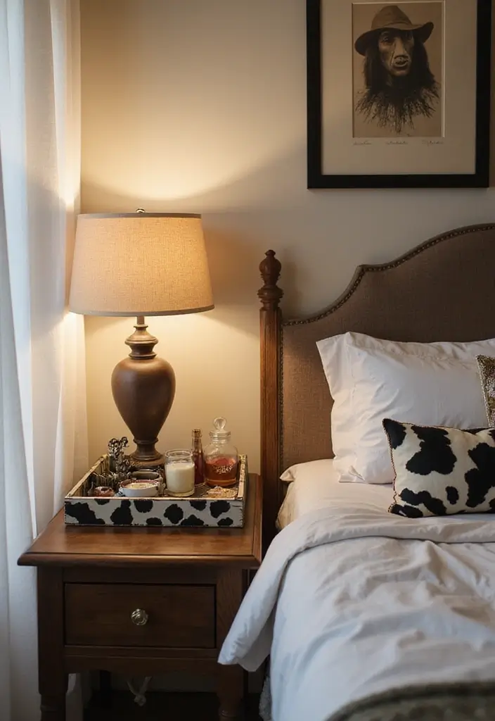 30 Cow Print Bedroom Ideas That Feel Fun & Trendy - 29. Cow Print Decorative Trays