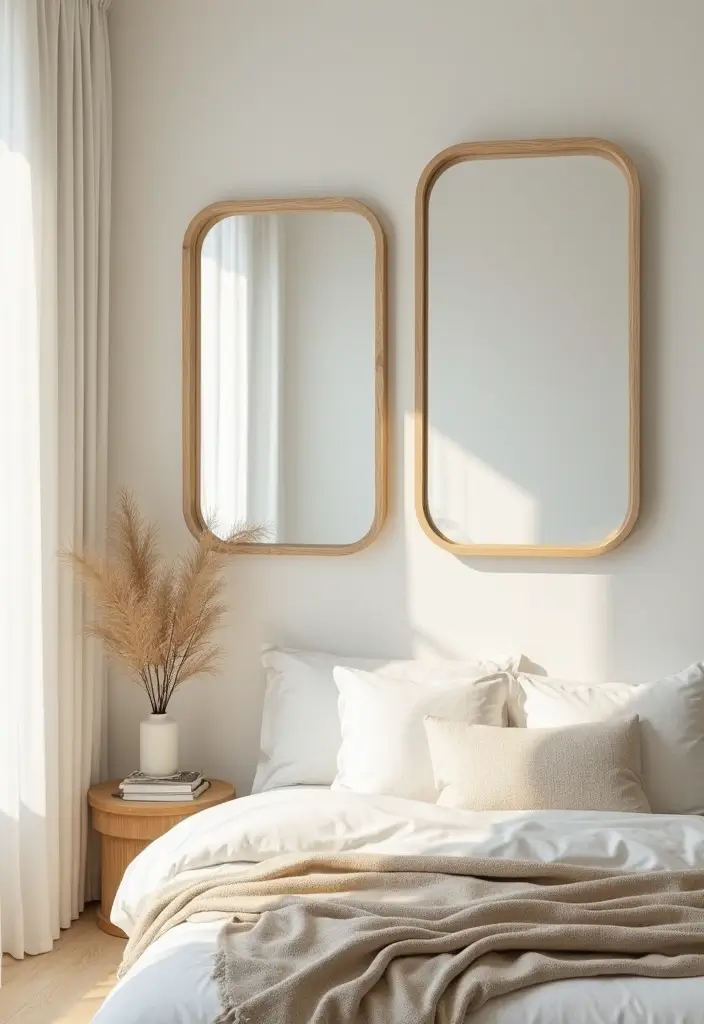 30 Cream Color Bedroom Ideas That Feel Soft, Bright & Welcoming - 22. Cream Color Mirrors