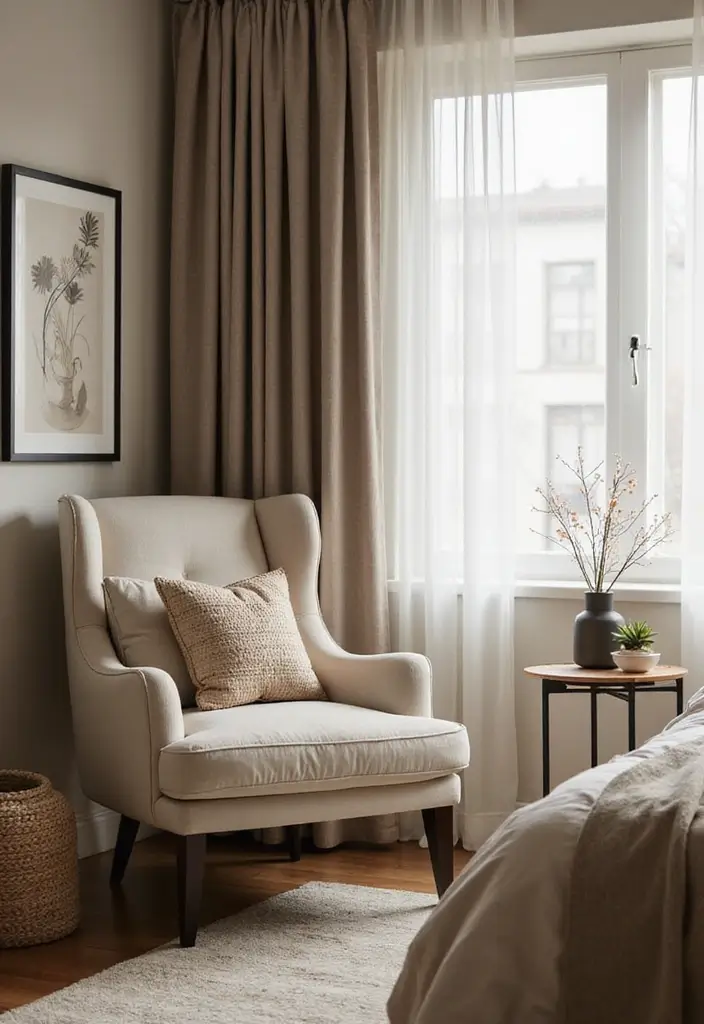 30 Cute Simple Bedroom Ideas That Prove Minimal Can Be Beautiful - 13. An Accent Chair