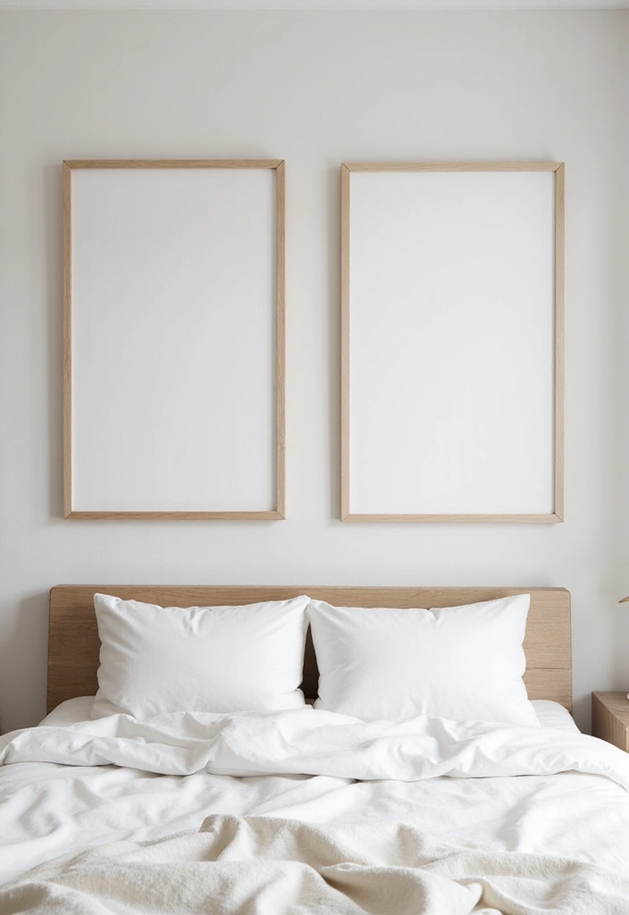 30 Cute Simple Bedroom Ideas That Prove Minimal Can Be Beautiful - 2. Minimalist Wall Art