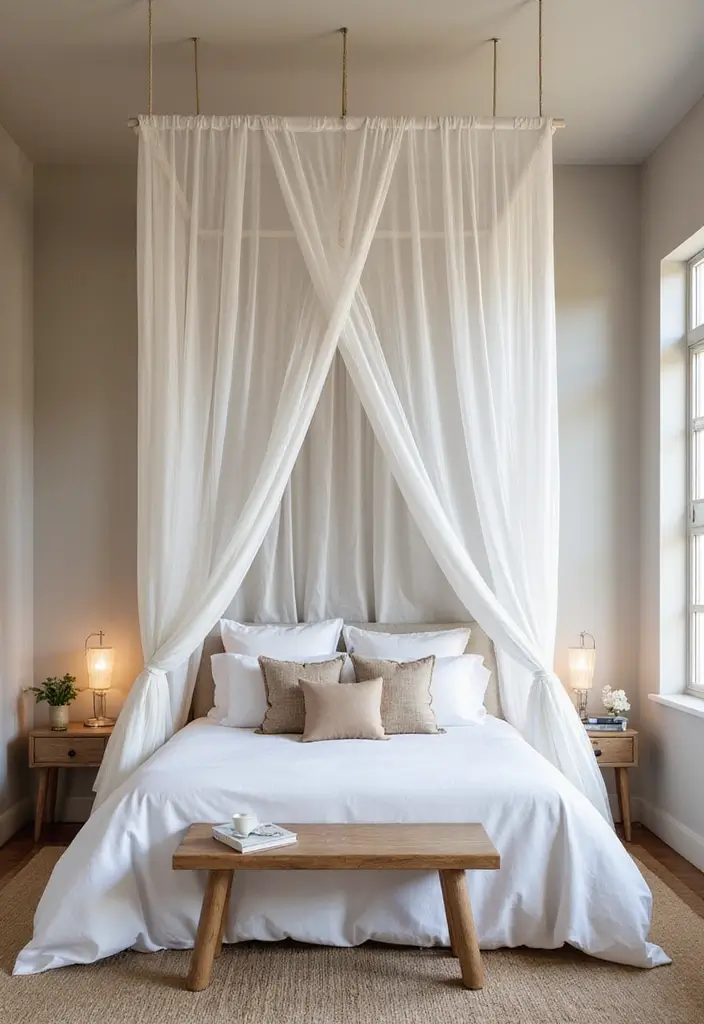 30 Cute Simple Bedroom Ideas That Prove Minimal Can Be Beautiful - 24. Cozy Canopy Beds