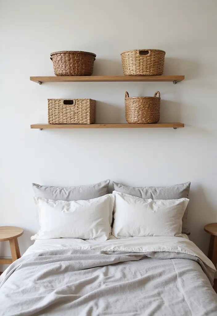 30 Cute Simple Bedroom Ideas That Prove Minimal Can Be Beautiful - 8. Functional Storage Solutions