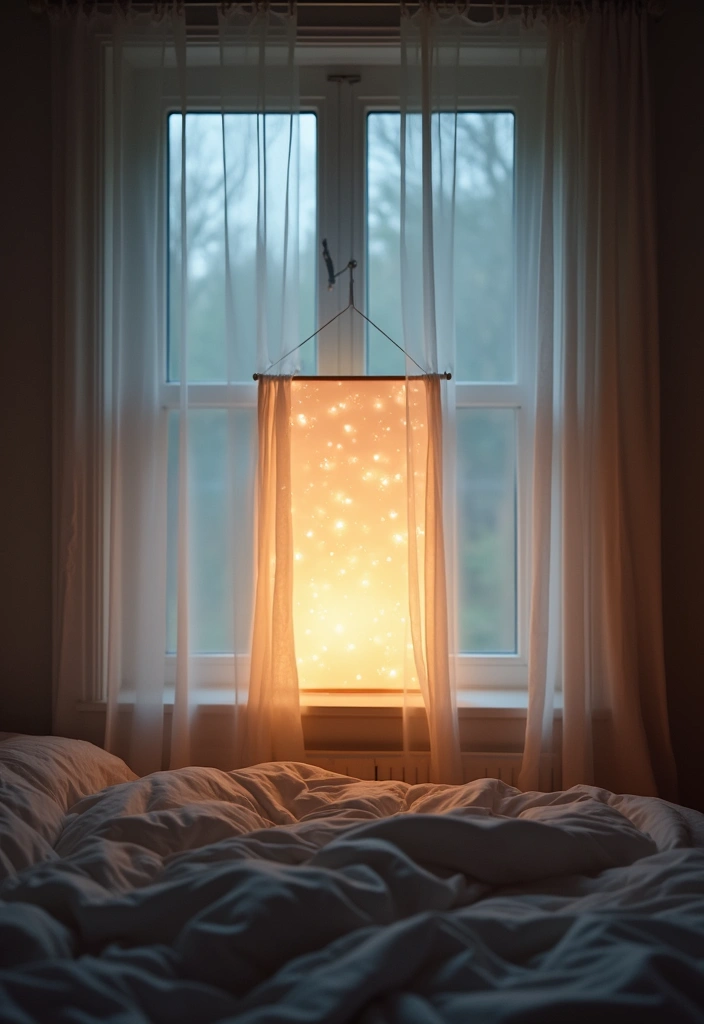 30 DIY Home Decor Easy Bedroom Craft Ideas You’ll Love Making - 16. Curtain Light Box