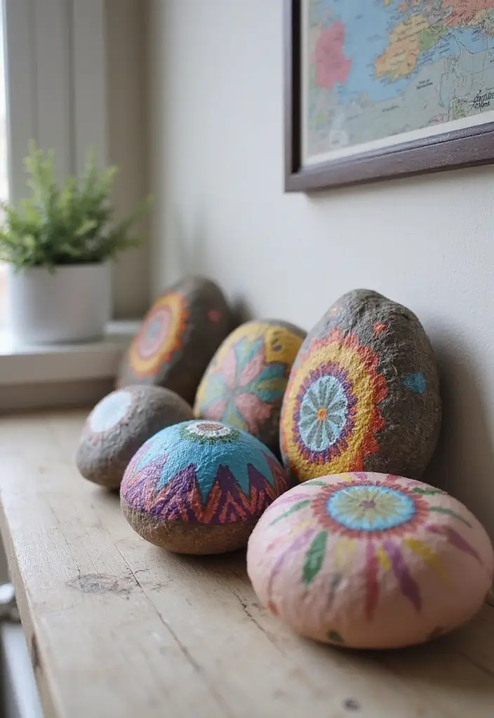 30 DIY Home Decor Easy Bedroom Craft Ideas You’ll Love Making - 17. Painted Rock Decor