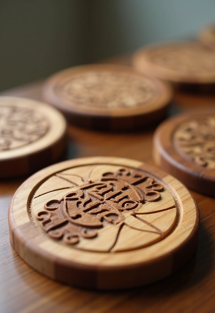 30 DIY Home Decor Easy Bedroom Craft Ideas You’ll Love Making - 20. Crafting Wooden Coasters