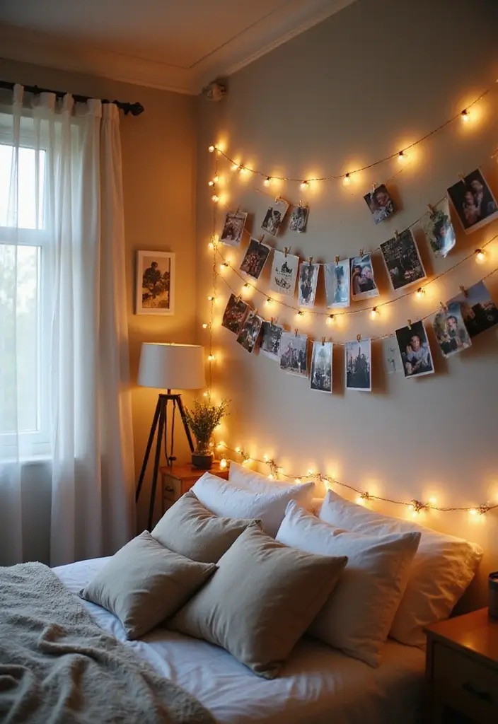 30 DIY Home Decor Easy Bedroom Craft Ideas You’ll Love Making - 8. Personalized Photo Garland