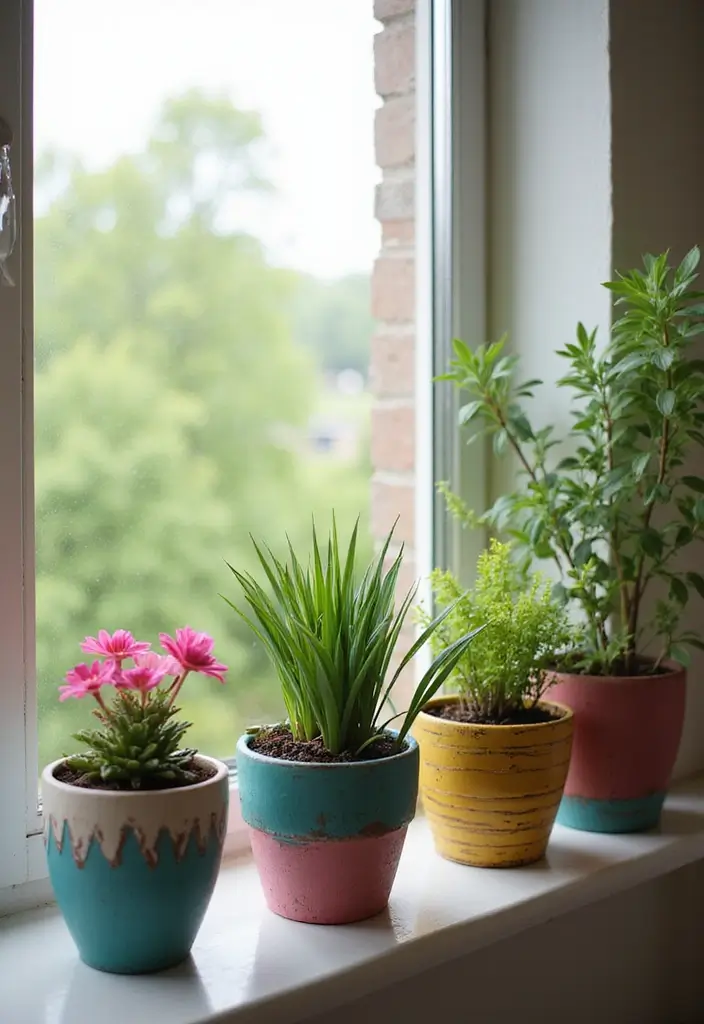 30 DIY Home Decor Easy Bedroom Craft Ideas You’ll Love Making - 9. Painted Flower Pots