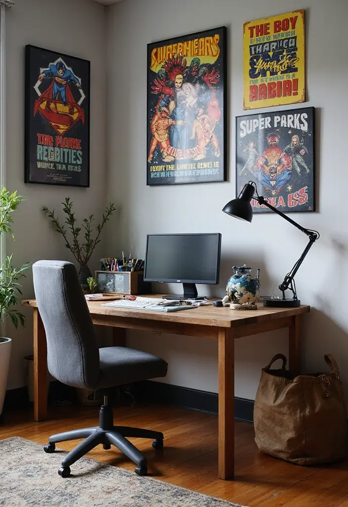 30 Marvel Bedroom Ideas Boy Rooms That Feel Heroic & Fun - 17. Superhero Study Zone