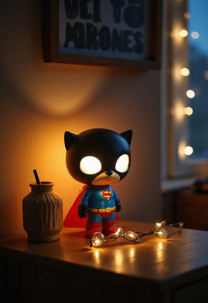 30 Marvel Bedroom Ideas Boy Rooms That Feel Heroic & Fun - 7. Creative Lighting