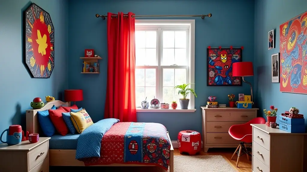 30 Marvel Bedroom Ideas Boy Rooms That Feel Heroic & Fun 5 30 Marvel Bedroom Ideas Boy Rooms That Feel Heroic & Fun