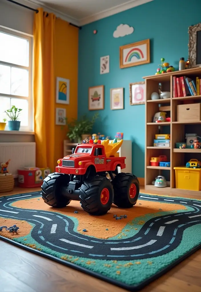 30 Monster Truck Bedroom Ideas That Kids Will Go Crazy For - 18. Interactive Play Area