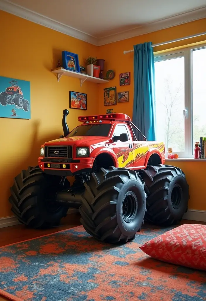 30 Monster Truck Bedroom Ideas That Kids Will Go Crazy For - 24. Truck-Shaped Furniture