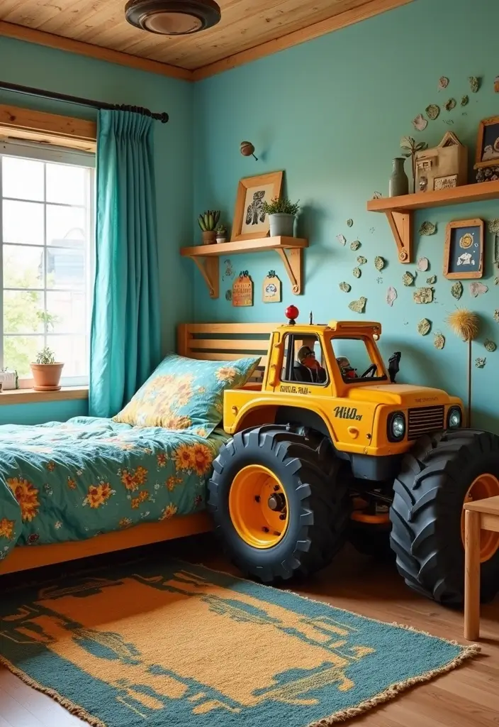 30 Monster Truck Bedroom Ideas That Kids Will Go Crazy For - 30. Eco-Friendly Decorative Elements