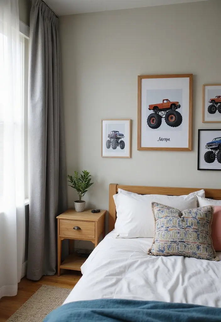 30 Monster Truck Bedroom Ideas That Kids Will Go Crazy For - 5. Personalized Touches