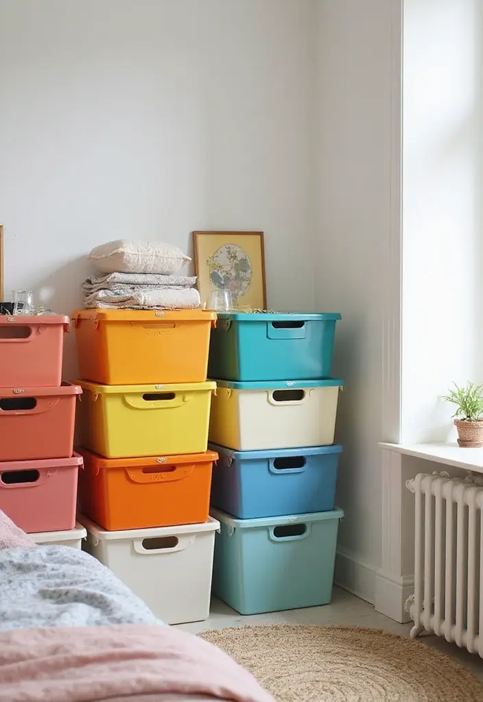 30 Organization Ideas for Bedroom That Keep Things Effortless - 15. Color-Coded Storage