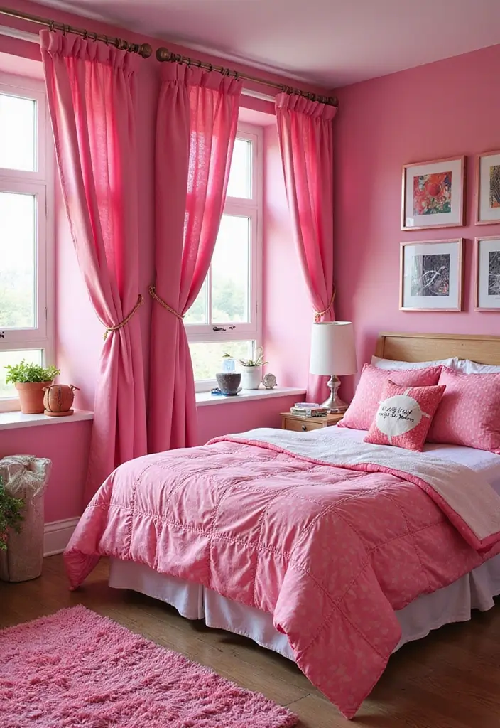 30 Pink Bedroom Ideas for Kids That Are Adorable and Playful - 26. Sporty Spirit