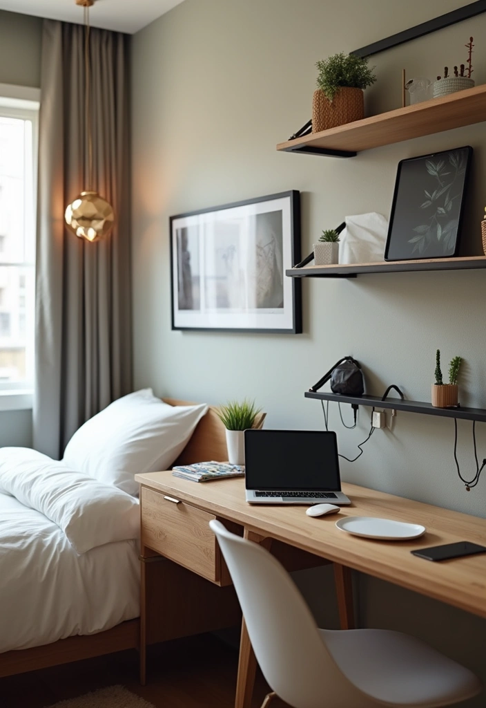 30 Teen Boys Shared Bedroom Ideas That Are Functional and Cool - 10. Tech-Friendly Spaces