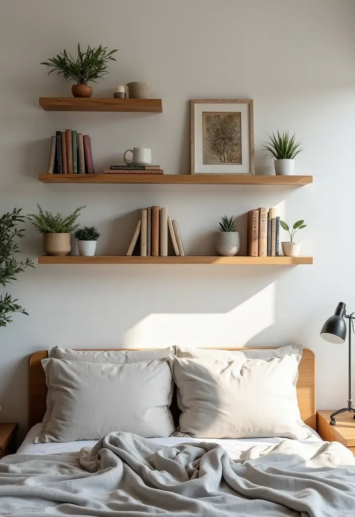 30 Teen Boys Shared Bedroom Ideas That Are Functional and Cool - 12. Wall-Mounted Shelves