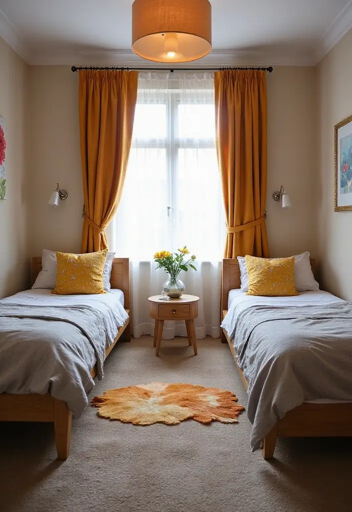 30 Teen Boys Shared Bedroom Ideas That Are Functional and Cool - 13. Stylish Curtains