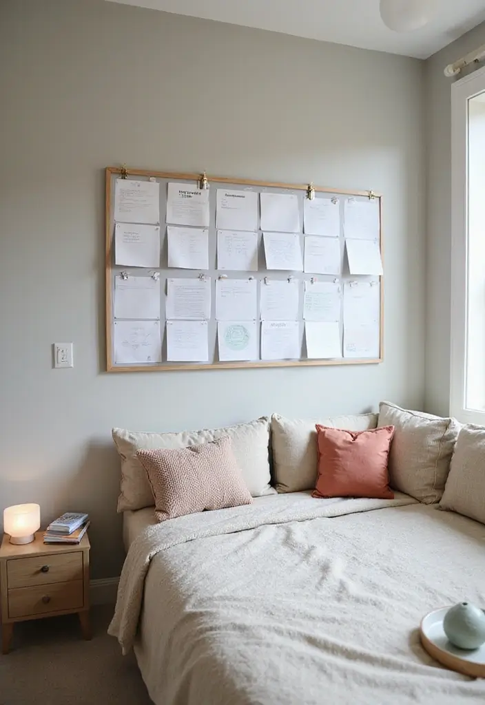 30 Teen Boys Shared Bedroom Ideas That Are Functional and Cool - 27. Shared Calendar Board