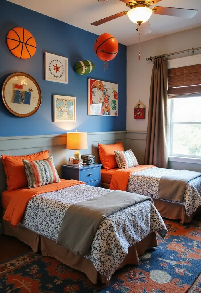 30 Teen Boys Shared Bedroom Ideas That Are Functional and Cool - 4. Theme It Up!