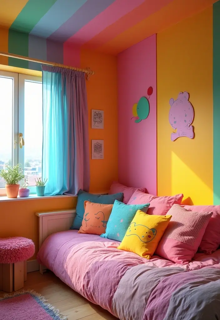 30 Toca Boca Big Family House Ideas Bedroom That Feel Fun & Cozy - 1. Rainbow Dreams