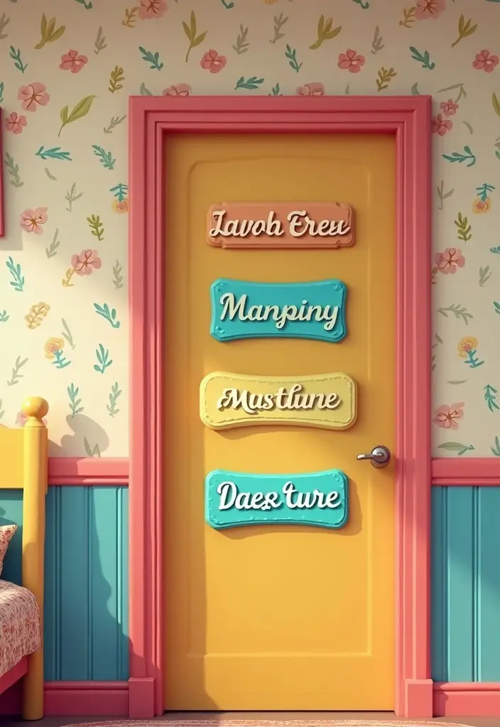 30 Toca Boca Big Family House Ideas Bedroom That Feel Fun & Cozy - 8. Personalized Door Signs