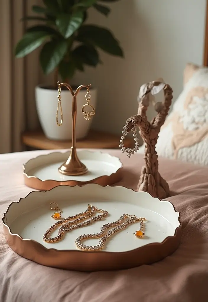 30 Victoria's Secret Bedroom Ideas That Feel Feminine & Glam - 15. Vintage Jewelry Displays