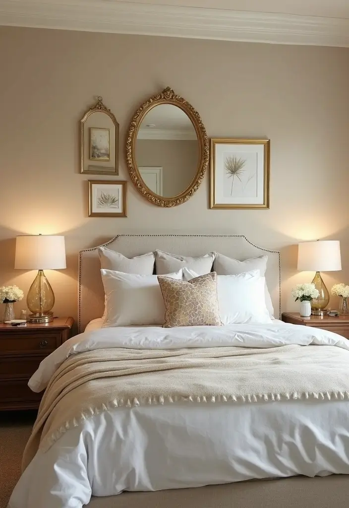 30 Victoria's Secret Bedroom Ideas That Feel Feminine & Glam - 2. Glamorous Gold Accents