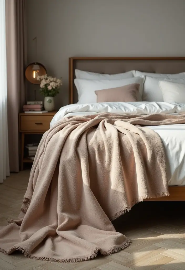30 Victoria's Secret Bedroom Ideas That Feel Feminine & Glam - 22. Luxurious Throw Blankets