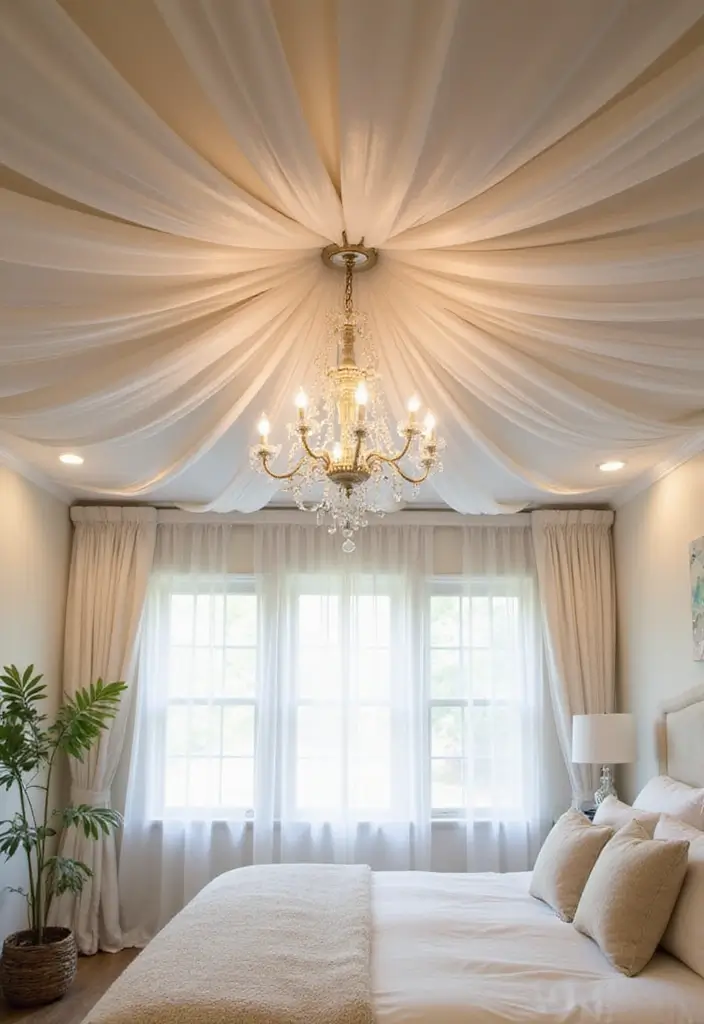 30 Victoria's Secret Bedroom Ideas That Feel Feminine & Glam - 27. Dreamy Ceiling Decor