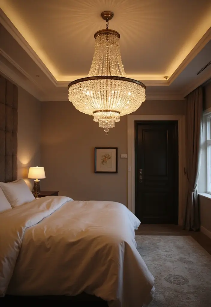 30 Victoria's Secret Bedroom Ideas That Feel Feminine & Glam - 5. Statement Lighting Fixtures