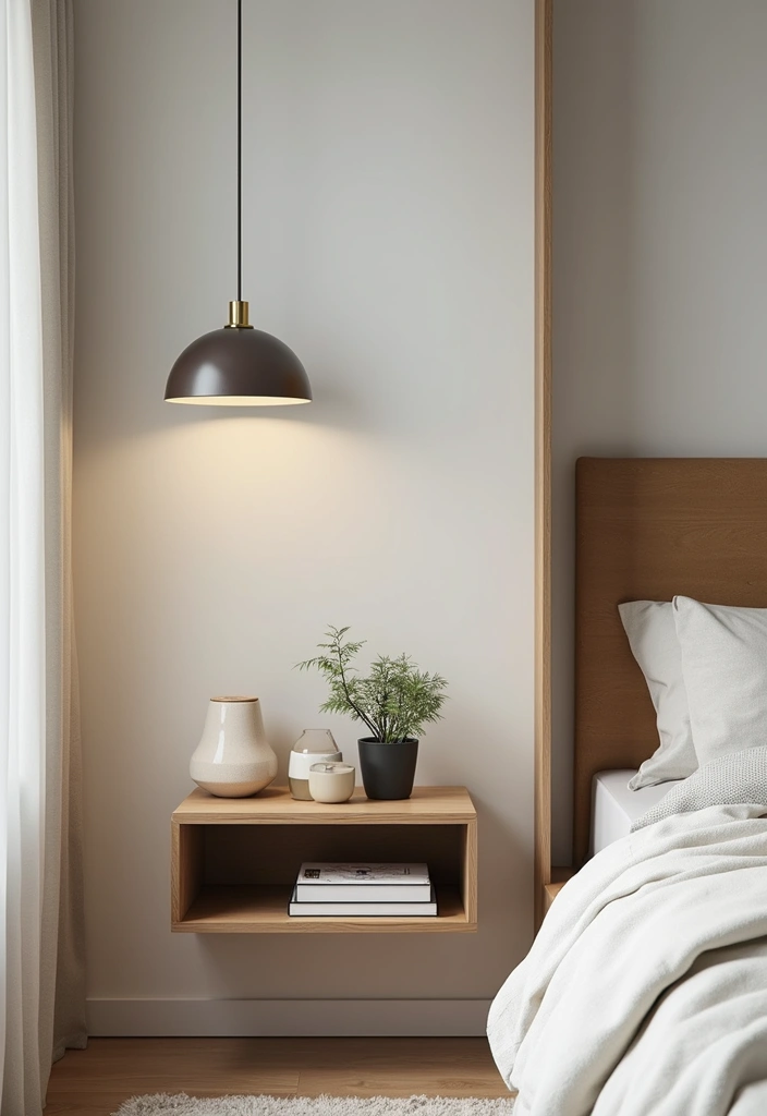 30 Wall Shelf Ideas Bedroom That Feel Modern & Practical 29 30 Wall Shelf Ideas Bedroom That Feel Modern & Practical - 28. Wall-Mounted Nightstands for Space Efficiency