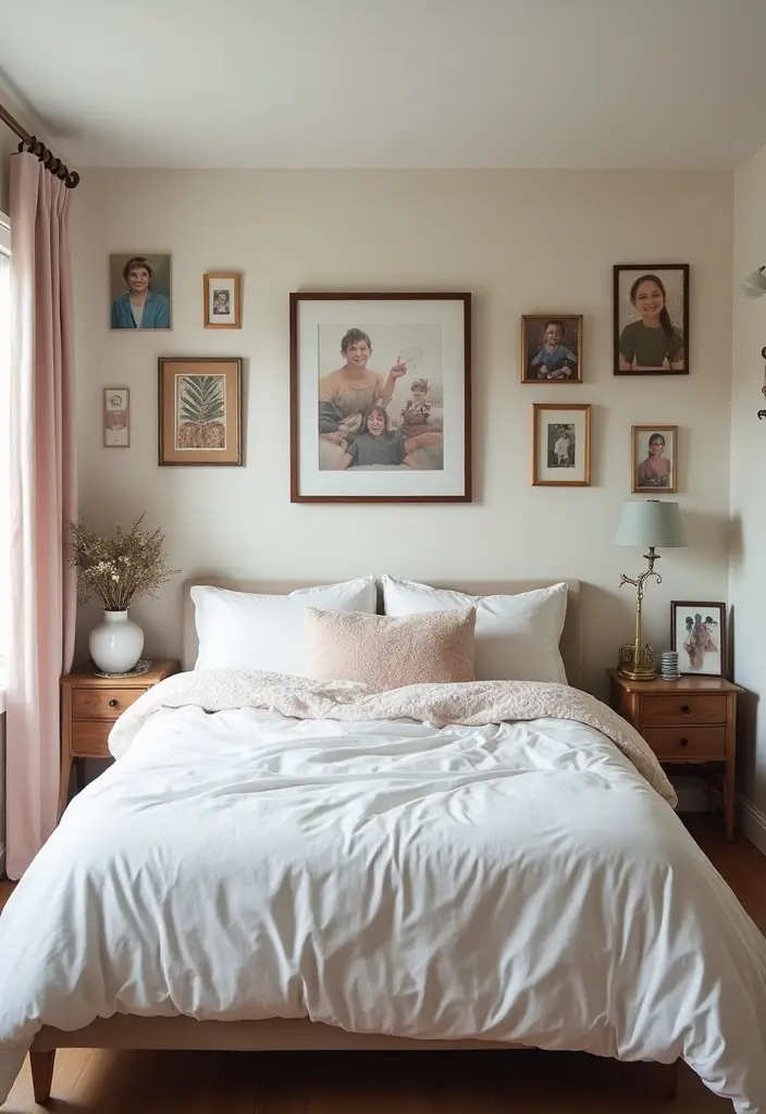 30 White Comforter Bedroom Ideas with Color That Feel Fresh & Inviting - 25. Personal Touches