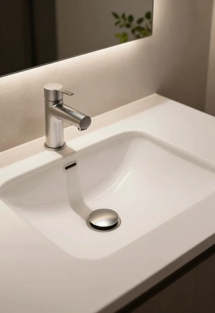 14 Bathroom Drain Ideas For Better Function - 6. Integrated Sink Drains 1