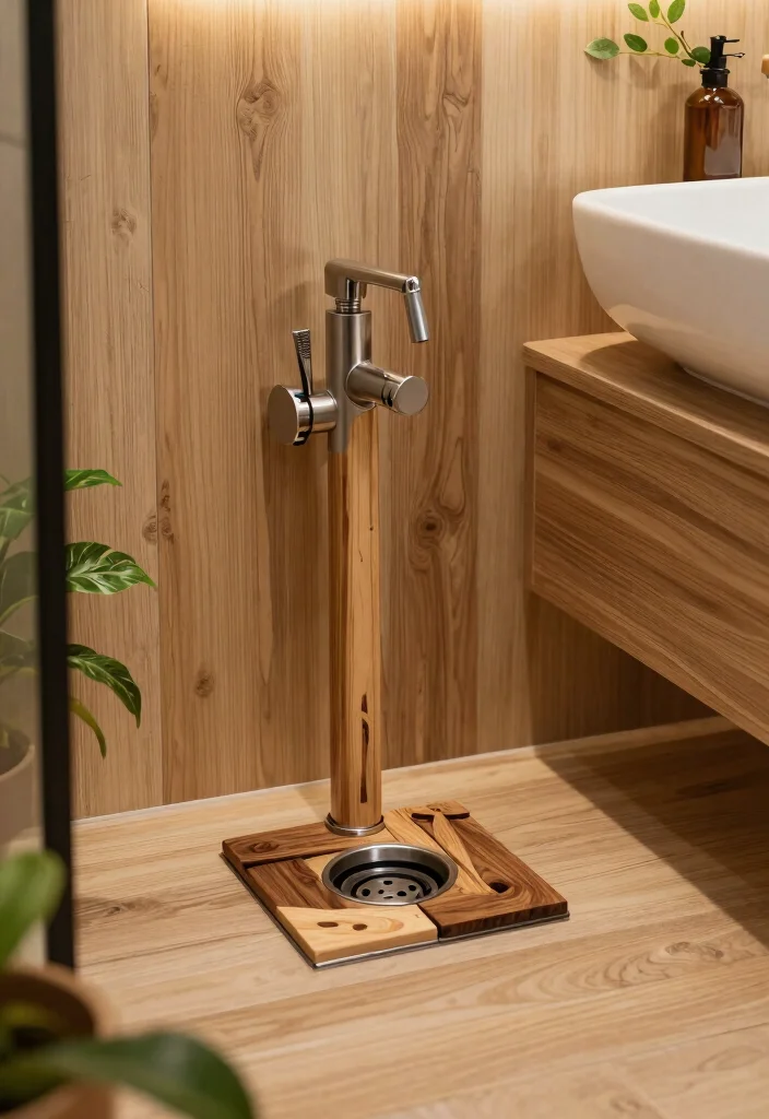 14 Bathroom Drain Ideas For Better Function - 7. Recycled Material Drains 1