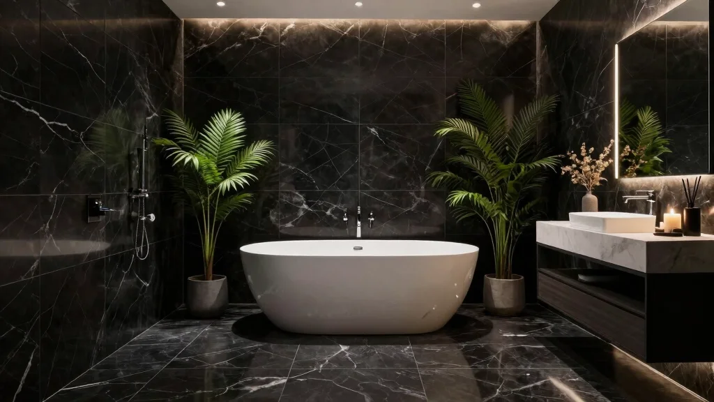 14 Black Marble Tile Bathroom Ideas With Dramatic Style