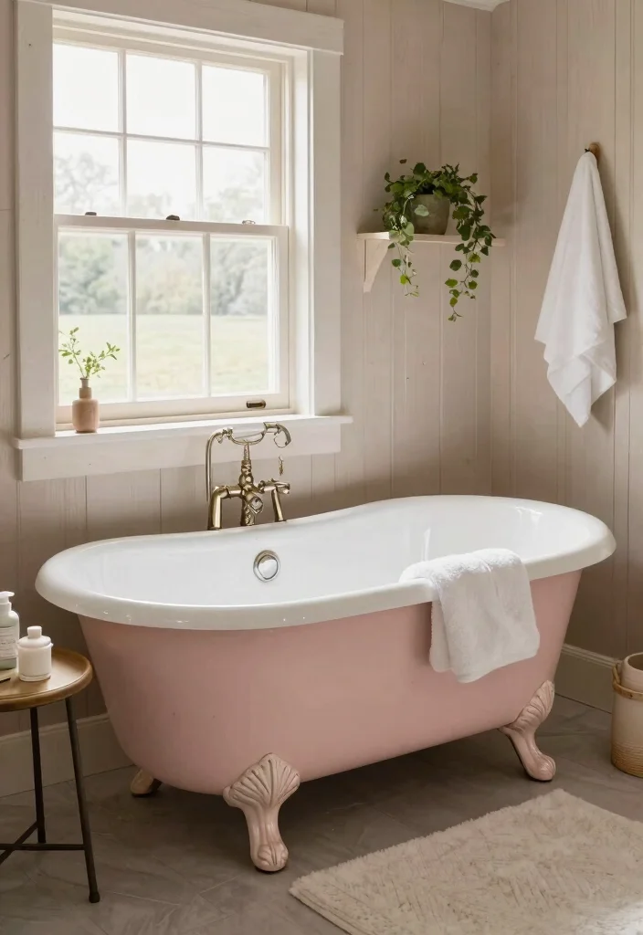 14 Country Bathroom Decor Ideas With Cozy Charm - 10. Clawfoot Bathtubs 1