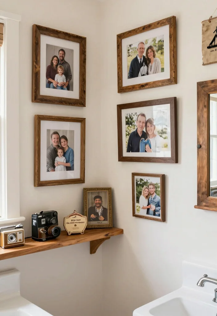 14 Country Bathroom Decor Ideas With Cozy Charm - 14. Personal Touches 1